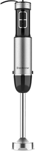 Blackcow Immersion Blender Handheld, 800W Powerful Electric Hand Blender with Titanium Alloy Blades, 12 Speeds & Turbo, Electric Hand Mixer for Smoothies, Soups, Baby Food and Purees