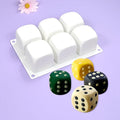 mostsom Silicone Molds Mousse Mold Silicone Pastry Mold 6 Cavity 3D Dice Dessert Mousse Cake Molds for Baking DIY Craft Soap Candle Mold Cake Decoration Tools (A_ Dice Shape)