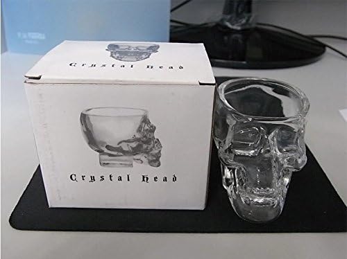 Kitchen & Dining Entertaining Glassware Drinkware Old Fashioned Glasses Skull Cup for Serving Scotch Whiskey Mixed Drinks (4)