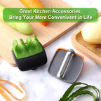 Ultimate Prep Kitchen Tool Set - Comfort Grip Palm Peeler & Multi-Functional Scallion Shredder, Stainless Steel Blades for Effortless Peeling and Shredding, Perfect for Home & Commercial Cooking