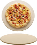 Pizza Stone for Oven and Grill, Heavy Duty Cordierite Baking Pan, Round Baking Stone for Bread, Cookie, 15 Inch