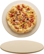 Pizza Stone for Oven and Grill, Heavy Duty Cordierite Baking Pan, Round Baking Stone for Bread, Cookie, 12 Inch