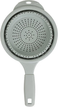 Dexas 8" Collapsible Silicone Strainer in Sage, Kitchen Strainer with Handles, 7.2 Cup Capacity | BPA-Free, Heat-Resistant, Space-Saving Kitchen Tool