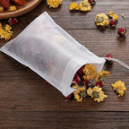 200 Pcs Disposable Tea Bags for Loose Leaf Tea, Empty Tea Bags for Loose Tea with Drawstring, Natural Tea Filter Bags