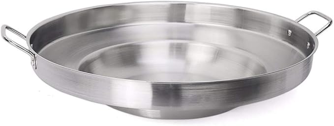 Barton Comal Concave 23" X 5" Stainless Steel Outdoor Para Carnitas Taco Disco Cocinar Plancha Griddle Tortillas Stir Fry Wok