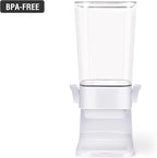 Cereal Dispenser Countertop Large Cereal Containers Storage Dispenser For Pantry Dry Food Dispenser Countertop Rice Candy Dispenser Machine For Snack,Nuts, Granola(White,3 pack)