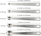 1Pack Mini Measuring Spoons Set, Heavy Duty Stainless Steel Teaspoon for Cooking and Baking, Suitable for Small Amount of Dry or Liquid Ingredients and Spices