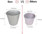 Large Popover Pans 12 PCS, Individual Aluminium Round Muffin Molds, Pudding Cup, Chocolate Molten Mould, Raspberry Souffle Baking Maker, Brownie Tumbler for Egg Tart, Cake, Size 3.4"x 3.2"