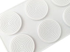 6 Holes Vortex Shape Silicone Mold for Baking Mousse Cake Ice Cream Dessert Pudding Brownie Pastry Fondant Jelly Cake Decoration Mold
