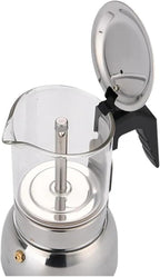 Espresso Maker Stainless Steel Italian Manual Coffee Machine Maker Moka Pot Multifunctional Portable Hand Brew Coffee Pot(1pcs)