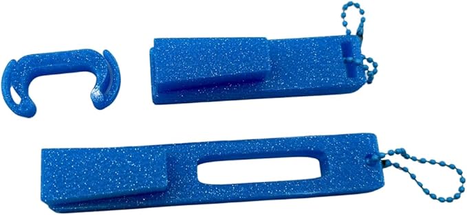 Hydro Style Tumbler Opening Tool, Plastic Lid Removal Tool with Chain and Handle Clip (Blue Sparkle)