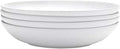 Mikasa Delray Bone China Pasta Bowls Set of 4, 9 Inch White Serving Bowls for Pasta, Salad, Soup, Lightweight and Durable Dinnerware