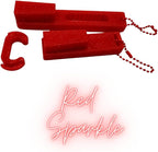 Hydro Style Tumbler Opening Tool, Plastic Lid Removal Tool with Chain and Handle Clip (Red Sparkle)