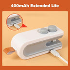 Mini Bag Sealer, 2026 New 2 in 1 Magnetic Food Sealer, USB Rechargeable Chip Bag Sealer Heat Seal Tool, Portable Handheld Snack Sealer Bag Sealing Machine for Snacks and Vegetables (White)