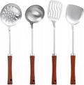 Kitchen Utensils Set，Cooking Utensils Spoons for Cooking Spatulas Stainless Steel Cooking Utensils 4 Pieces Sets Gadgets Kitchen Tools Spatulas Spoons