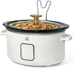 Beautiful 4-Quart Programmable Slow Cooker with Touch-Activated Display, Digital Timer, Keep-Warm Function & Removable Non-Stick Pot
