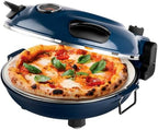 PIEZANO Crispy Crust Pizza Oven by Granitestone – Electric Pizza Oven Indoor Portable, 12 Inch Indoor Pizza Ovens Countertop, Pizza Maker Heats up to 800˚F for Stone Baked Pizza at Home - Navy