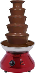 5 Tiers Commercial Chocolate Fountain 230W Hot Chocolate Fondue Tower 7 Lbs Stainless Steel Melting Machine Fondue Fountain for Cheese Party Wedding