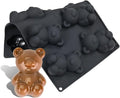 3D Silicone Mold Bear, Mousse Cake Baking Molds, Fondant Mould for Baking Cake, French Dessert Mould for Pastry Chocolate, Soap and Ice Cream (B_ Bear)