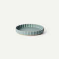 MORA Ceramic Tart Pan, 9.5 Inch Large Porcelain Baking Dish for Tarts, Quiche, Pie, Flan etc. Fluted Ruffled Edge, Oven, Microwave, Freezer, and Dishwasher safe - Great Gift For Bakers - Iris