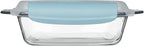 Anchor Hocking 8 Inch Square Cake Dish with TrueLock Locking Lid Bakeware, Clear