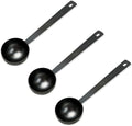 3Pcs Coffee Measuring Scoop Spoons, Stainless Steel Coffee Scoop, Long Handle Tablespoon for Measuring Coffee, Milk Powder, Fruit Powder, Tea, Sugar, Grains, Flour and Protein (Black)