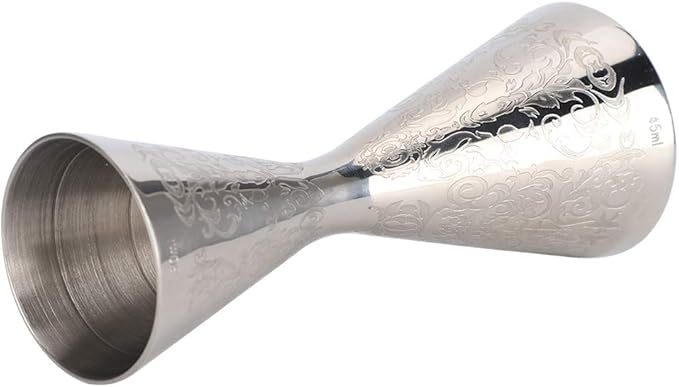 45ml/30ml Jigger for Bartending, Stainless Steel Double Cocktail Jigger with Measurements Inside Bar Alcohol Measuring Tools for Bar Home Bartender Party Wine Drink