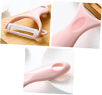 TOYANDONA 8pcs Multifunctional Fruit Peeler and Kitchen Grater Set for Potato, Cucumber, and Carrot with Sturdy Blades, Non-slip Handle, Blue and Pink, for Home Cooking and Food Preparation