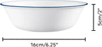 Corelle Dinnerware Set (4pc Set, Ocean Blues)-Set for 4 | Includes 4 x Cereal/Soup Bowls | 80% Recycled Glass | 3 X More Durable, Half the Space & Weight of Traditional Ceramic