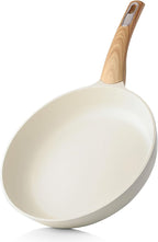 SENSARTE Nonstick Frying Pan Skillet, Egg pan, Omelette Pan, Healthy Cookware Chef's Pan, PFOA Free, 11 Inch, White