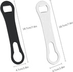 10 Pcs Stainless Steel Flat Bottle Opener Wine Bottle Opener, Bottle Opener for Bar Pour Spout Remover Flat Bar Key Metal Speed Key Opener for Bartenders Home Kitchen(Black, Silver)