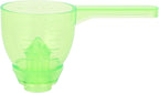 Asixxsix Measuring Scoop, Spill Proof Funnel Design Powder Funnel, Kitchen Measuring Tool with Scale for Seasoning Camping Baking Supplements Dishwasher Safe Food Grade ABS Material (Green)