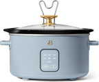 Beautiful 4-Quart Programmable Slow Cooker with Touch-Activated Display, Digital Timer, Keep-Warm Function & Removable Non-Stick Pot