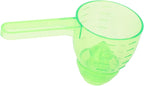 Asixxsix Measuring Scoop, Spill Proof Funnel Design Powder Funnel, Kitchen Measuring Tool with Scale for Seasoning Camping Baking Supplements Dishwasher Safe Food Grade ABS Material (Green)