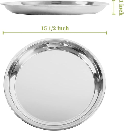 16in Stainless Steel Drip Pan for Kamado Joe Classic Joe & Big Joe, Large & XLarge Big Size Green Egg Grills, Stainless Steel Pizza Tray Pizza Pan for Turkey Baking, Roast Chicken