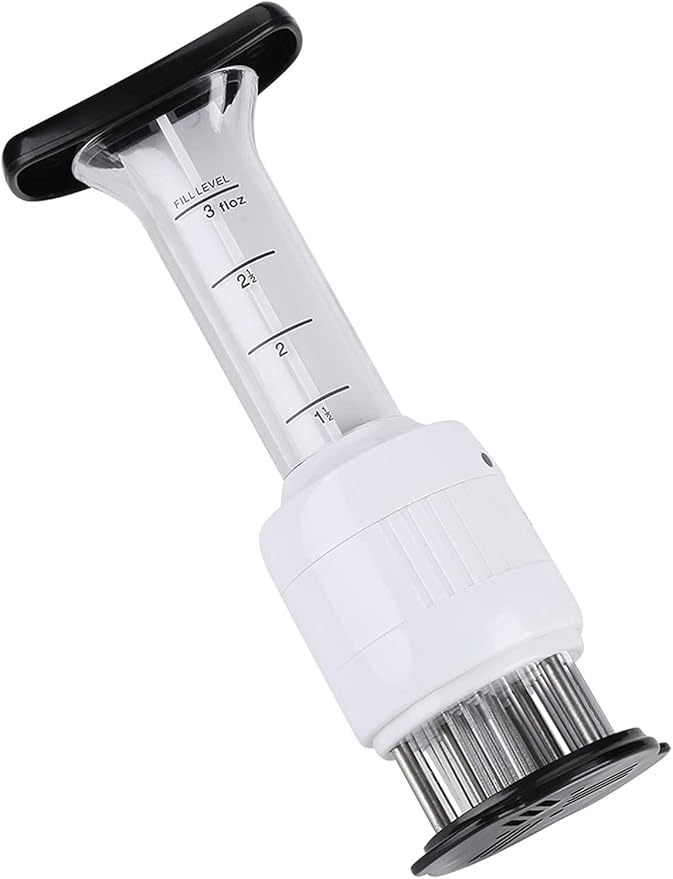 2-in-1 Meat Tenderizer & Marinade Injector with Stainless Needles， Kitchen Tool for Injecting Marinades & Tenderizing Meats, Ideal for BBQ, Smoking, and Cooking Beef, Turkey, Pork, and Poultry