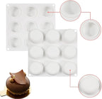 Silicone Mold Fondant Cake Mold DIY Chocolate Baking Tools Cake Decoration Accessories Bakeware (Round)