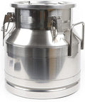 304 Stainless Steel Milk Can Large 12L-60L Capacity Milk Bucket Ice Buckets Bar Tools Wine Pail Bucket Milk Can Tote Jug with Sealed Lid Heavy Duty for Milk and Wine Liquid Storage (12L)