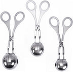 MAGICLULU 304 Stainless Steel Meatball Maker Tool 3-Piece Set for Easy Meatball and Fish Ball Making Non-Stick Kitchen Gadget for Home Cooking
