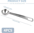 4 Pcs Measuring Spoons 1Tsp 5ml 1/3 Tbsp Stainless Steel Teaspoon Tablespoon Set Small Metal Table Spoons for Cooking Baking Tea Soup Dry and Liquid Ingredients Kitchen
