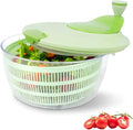 Salad Spinner, Large Vegetable Washer and Dryer with Easy Crank Handle, 3Qt Capacity Lettuce Spinner for Washing, Spinning & Drying Salad Greens, Fruits & Vegetables
