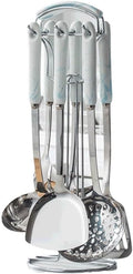 Ceramic Handles Cooking Tool Set Steel Kitchen Utensils Of Cookers Shovels Spoons Strainer(E)