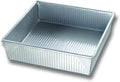 USA Pan Bakeware Nonstick Square Cake Pan,9 Inch,Aluminized Steel,(Pack of 6)