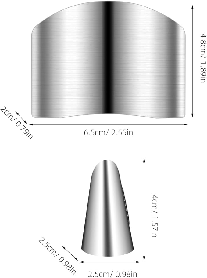 SEWACC 3pcs Finger Guards for Cutting Food Stainless Steel Finger Protectors for Kitchen Cutting Tools Vegetable Cutting