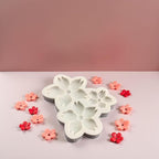 Gray 3D Flower Silicone Molds Cherry Blossoms Fondant Craft Cake Candy Chocolate Mold Sugarcraft Pastry Kitchen Baking Moulds Silicone Fondant Flowers Pastry and Baking,Gum Paste Molds