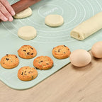 Silicone Pastry Mat 24"*16" Extra Thick Non Stick Baking Mat Food Grade Silicone Dough Rolling Bake Mat with Edge Heightening