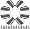 Amosfun 20pcs Stainless Steel Finger Nail Guard Kitchen Tools for Cutting Dicing Peeling Finger Protectors for Vegetable Fruit and Seafood Preparation Home and Professional Use