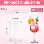 600 Pcs Pink Coffee Stirrers Stir Sticks Set - Acrylic Stir Stick Holder Cocktail Straws Bar Straws Drink Stirrers for Coffee Whiskey Valentines Day Disposable Drinking Straws Party Supplies