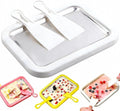 Rolled Ice Cream Maker, New Homemade Ice Cream Roller Maker, Instant Ice Cream Maker, DIY Fun Family Activity Rolled Ice Cream Tray for Yogurt, Sorbetand and Gelatod with 2 Scrapers(White)