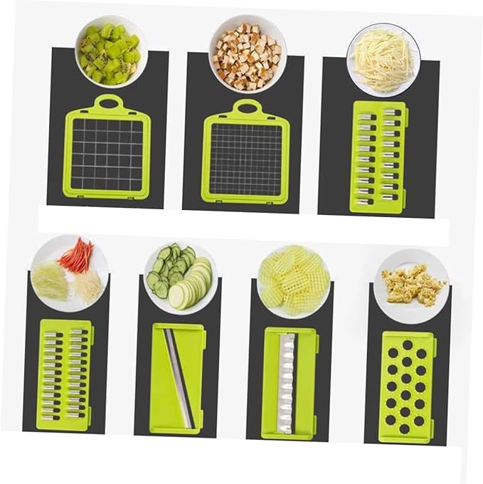 Unomor One Kitchen Tool Slicer Chopper Grater Shredder for Fruits Veggies Safe Handle Storage Case